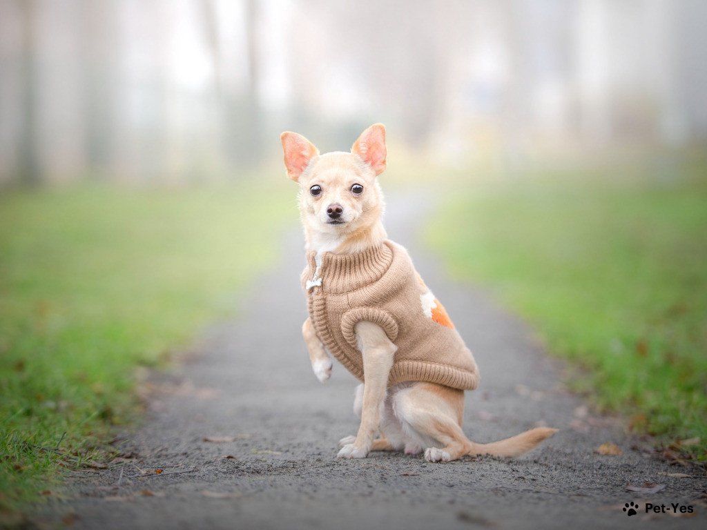 Маленькая собачка в свитере